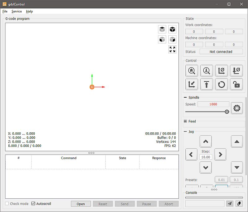 Baubericht CNC Fräse  mit Lasercut Upgrade. Grbl-control