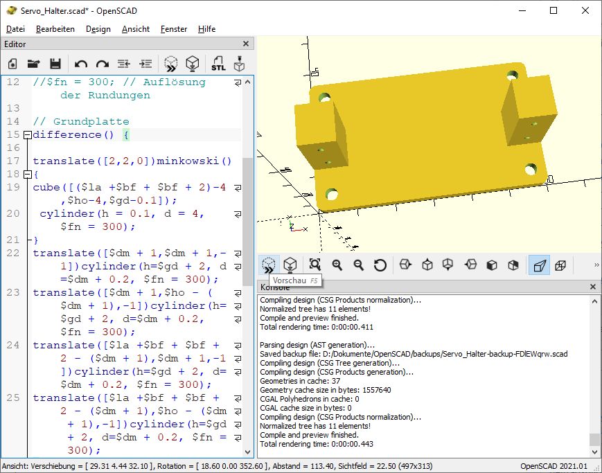 3D Konstruktion mit OpenSCAD – Einführung OpenSCAD_047